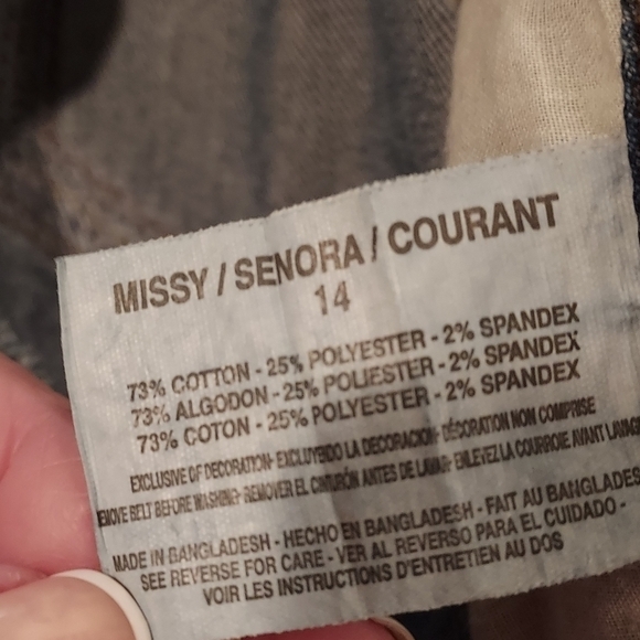 BANDOLINO Indigo denim Morgan high rise embroidered pockets jeans sz 14 - Picture 5 of 13